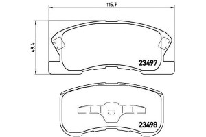 Klocki Hamulcowe Daihatsu Sirion 98-05 Przód Bremb