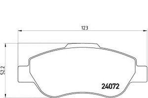 Klocki Hamulcowe Fiat Panda 1.3jtd 03- Brembo