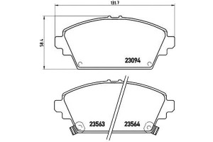 Klocki Hamulcowe Honda Accord 98-02 Z Czuj. Brembo