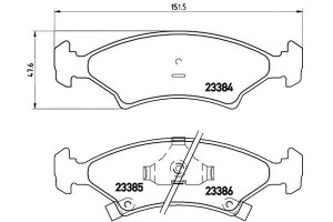 Klocki Hamulcowe Kia Sephia 93-98 Brembo