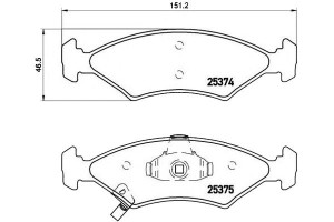 Klocki Hamulcowe Kia Shuma 98-01 Brembo