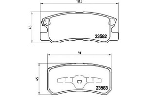 Klocki Hamulcowe Mitsubishi Pajero 00- Tył Brembo