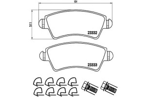 Klocki Hamulcowe Peugeot 206 01- 1.6-2.0hdi Brembo