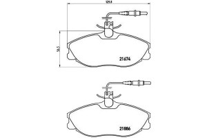Klocki Hamulcowe Peugeot 406 1.9-3.0 95- Brembo