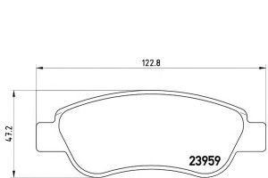 Klocki Hamulcowe Toyota Aygo 05- Brembo