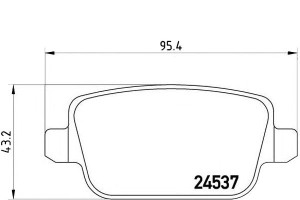 Klocki Hamulcowe Volvo S80 Ii 06- Tył Brembo