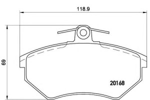 Klocki Hamulcowe Vw Passat 88-96 16mm Brembo