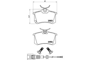 Klocki Hamulcowe Vw Polo 01- Tył Z Czuj. Brembo
