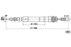 Linka Hamulca Ręcznego Volvo 440 K 460 480 E 1.7-2