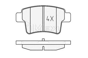 Klocki Hamulcowe Citroen Tył C4 Picasso 07- Meyle