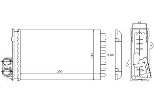 Nagrzewnica (250x158x42) Peugeot 405 I 405 Ii 406