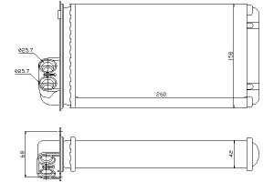 Nagrzewnica (260x158x42) Renault Megane Scenic Sce