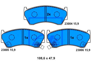 Klocki Hamulcowe Nissan Almera I 1.4/1.6/2.0d 09.9