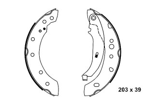 Szczęki Hamulcowe Peugeot 206 206+ 1.1-2.0d 08.98-