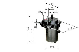 Filtr Paliwa Renault 1,5dci Clio Kangoo 02- Bosch