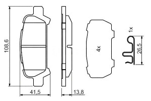 Klocki Hamulcowe Subaru Tył Forester Impreza 97- B