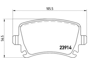 Klocki Hamulcowe Audi Tt 08- Tył Brembo