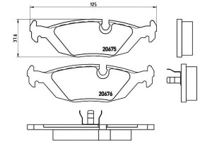 Klocki Hamulcowe Bmw 3 E30 82-93 Tył Brembo