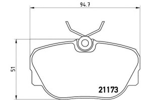 Klocki Hamulcowe Bmw 3 E30 82-93 Z Czuj. Brembo
