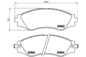 Klocki Hamulcowe Chevrolet Epica 05- Przód Brembo