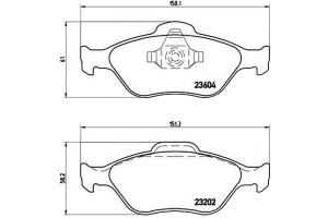 Klocki Hamulcowe Ford Fiesta 00- (+abs) Brembo