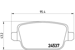 Klocki Hamulcowe Ford Mondeo 07- Tył Brembo
