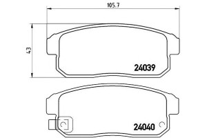 Klocki Hamulcowe Mazda Rx8 03- Tył Brembo