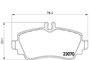 Klocki Hamulcowe Mercedes W168 A-klasa 97-04 Bremb