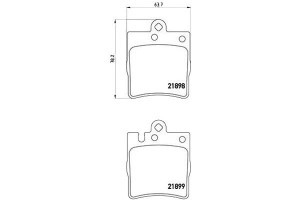 Klocki Hamulcowe Mercedes W210 96-02 Tył Brembo