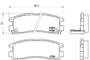Klocki Hamulcowe Mitsubishi Galant 92- Tył Z Czuj.