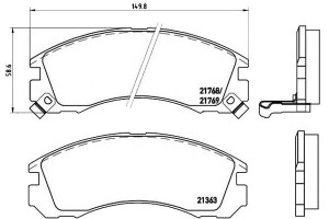 Klocki Hamulcowe Mitsubishi Pajero 90-00 Brembo