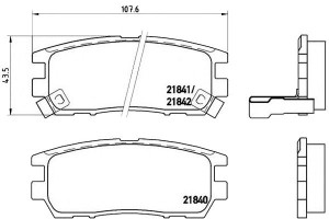 Klocki Hamulcowe Mitsubishi Pajero 91- Tył Brembo