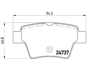 Klocki Hamulcowe Peugeot 207 06- Tył Brembo