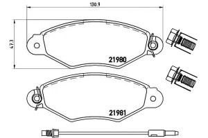 Klocki Hamulcowe Renault Kangoo 97-08 Przód Brembo