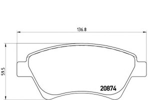 Klocki Hamulcowe Renault Megane Ii 02- Brembo