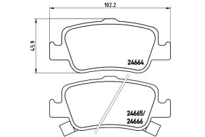 Klocki Hamulcowe Toyota Auris 07- Tył Brembo