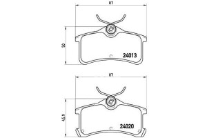 Klocki Hamulcowe Toyota Avensis 01-03 Tył Brembo