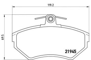 Klocki Hamulcowe Vw Golf Iii 94-97 Brembo