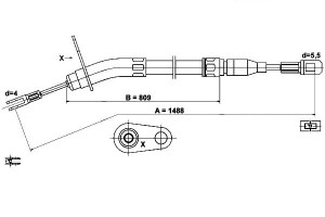 Linka Hamulca Ręcznego Mercedes /8 (w114) /8 (w115