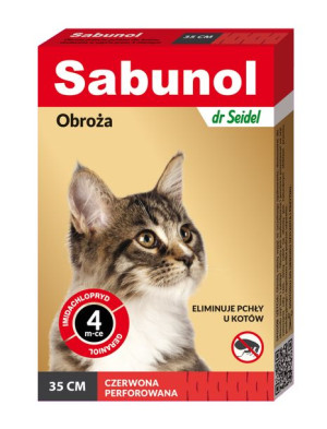 Sabunol obroża czerwona 35 cm