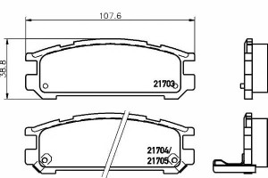 Klocki Hamulcowe Subaru Tył Impreza 92-00 Legacy T