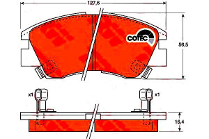 Klocki Hamulcowe Mitsubishi Przód L300 Trw