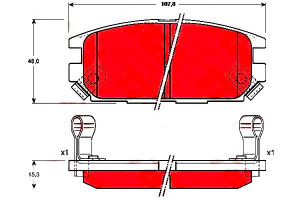 Klocki Hamulcowe Mitsubishi Tył Galant 92- Trw