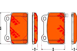 Klocki Hamulcowe Mitsubishi Tył Lancer 2,0 Evo 08-