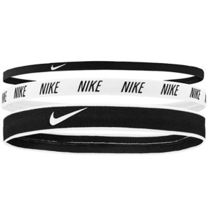 Opaski nike mixed width headbands 3szt czarno-białe n0002548930os