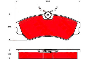 Klocki Hamulcowe Vw Przód T4 09 90 14cali Trw