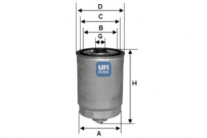 Filtr Paliwa Diesel Ufi