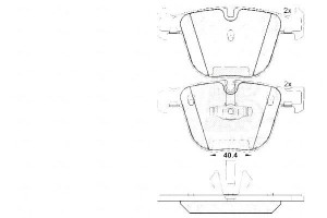 Klocki Hamulcowe Bmw 7 F01.f02.f03.f04 09- Tył A.b