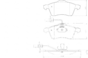 Klocki Hamulcowe Vw T4 96- Z Czuj. A.b.s.