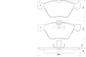 Klocki Hamulcowe Mercedes W210 E-klasa 96-02 A.b.s